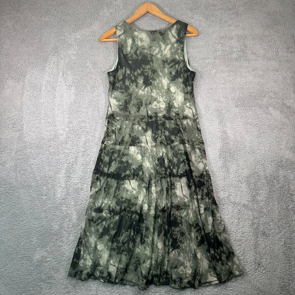 Simply Vera Wang Green Sleeveless Tie Dye Maxi Dress - Picture 2 of 8